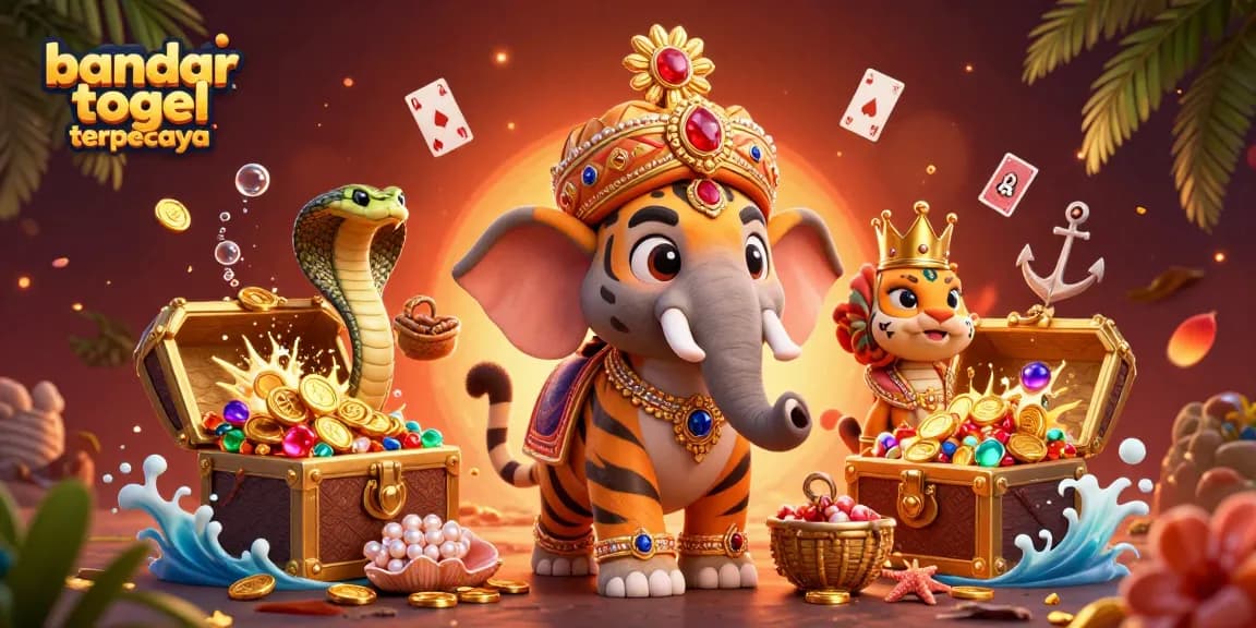 Engage with bandar togel terpercaya in a vibrant casino world featuring a majestic maharaja and luxurious elements.