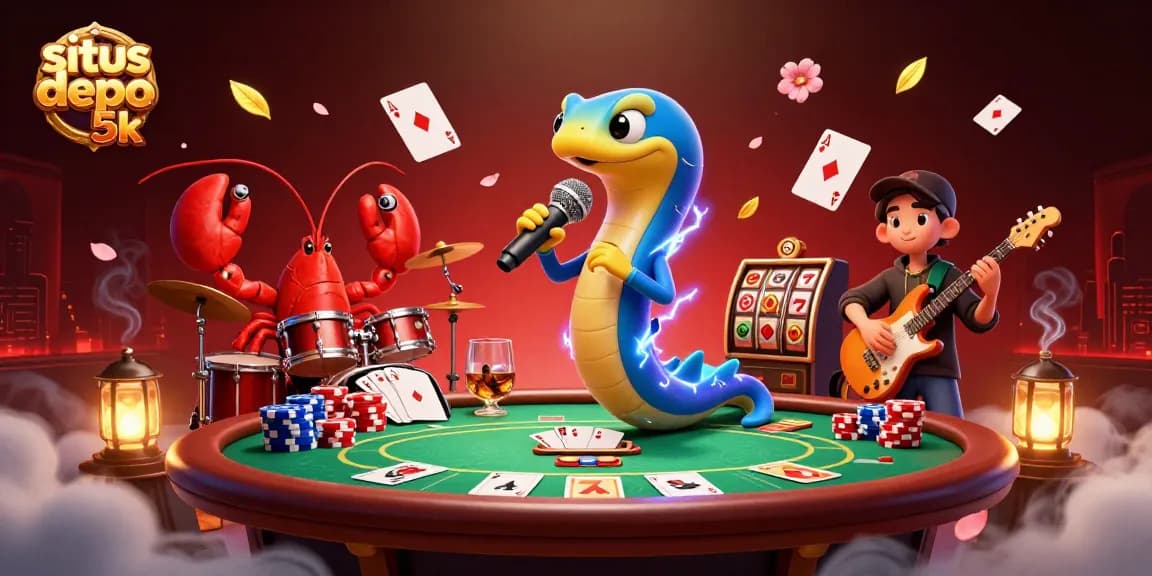 Experience situs depo 5k with exciting poker elements and vibrant underwater casino scene.