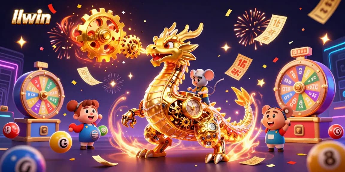 Experience winning moments at llwin with dynamic lottery balls, golden tickets, and a magical golden dragon.