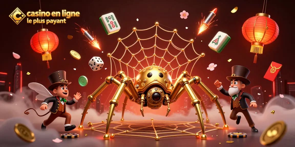 Découvrez le meilleur casino en ligne le plus payant avec une araignée steampunk captivante et des jeux de cartes.