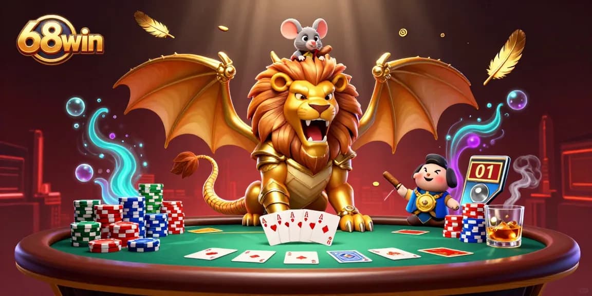 Experience the thrilling world of gambling with 68win's vibrant casino scene featuring strategic poker gameplay.