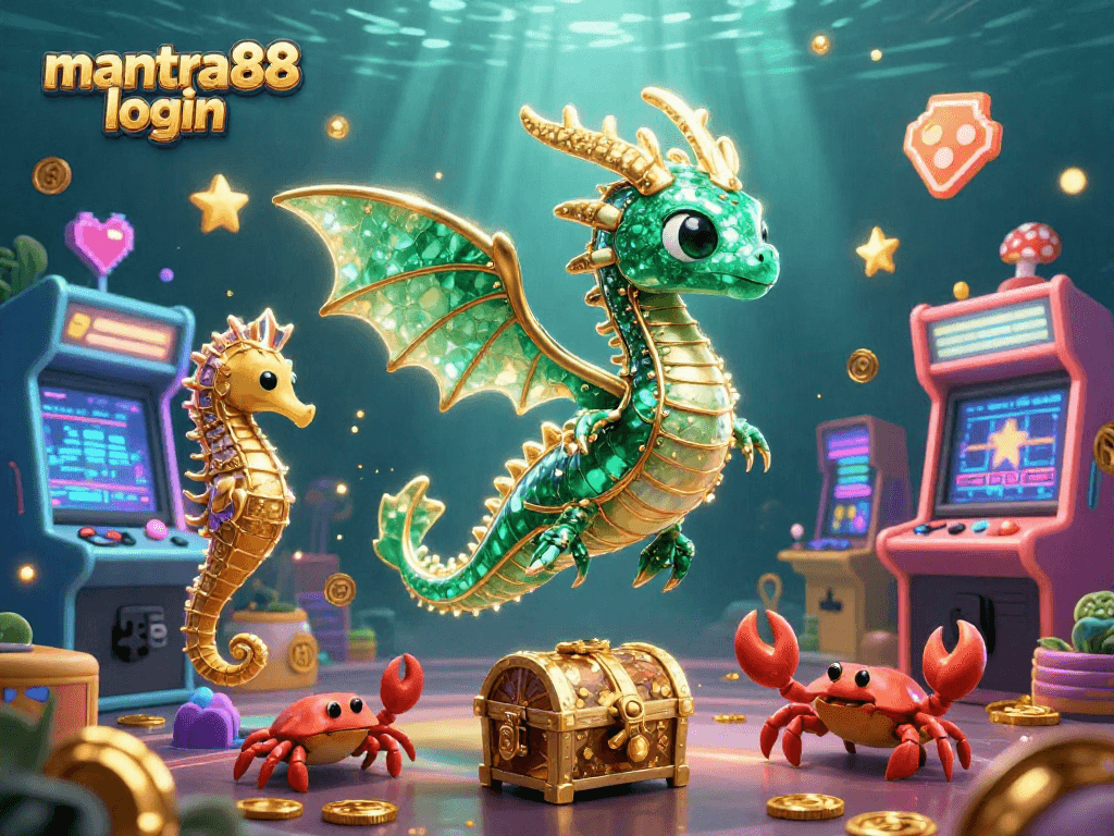 Experience thrilling gameplay with mantra88 login featuring vibrant 3D casino elements and visually stunning underwater scenes.