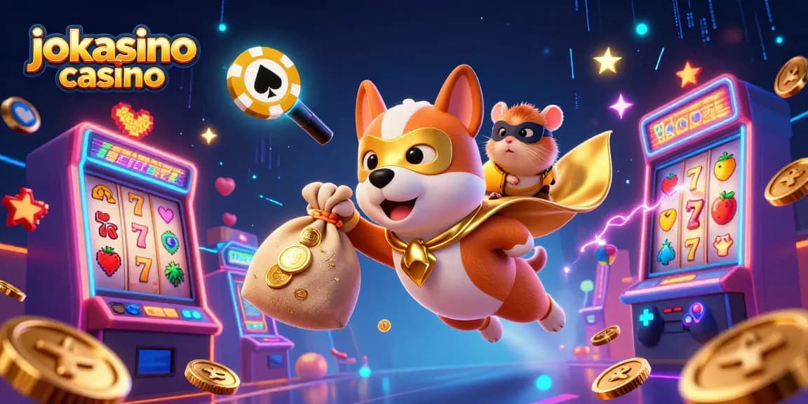 Engage with the dynamic jokacasino casino experience featuring a superhero dog and hamster in action.