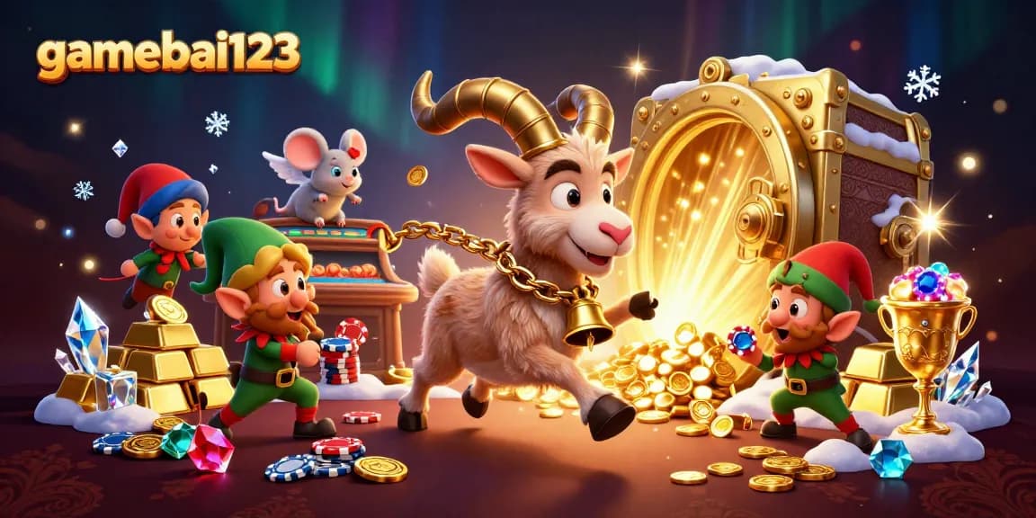 Experience thrilling casino action with gamebai123 as Krampus and friends engage in festive mischief.
