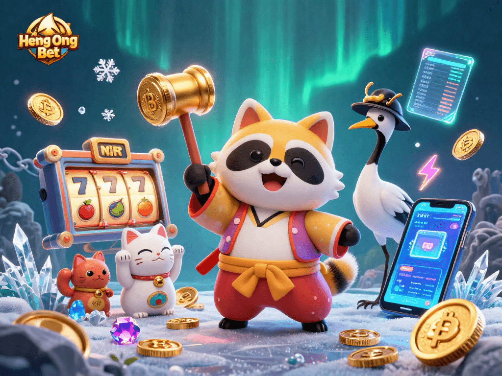 Join Heng Ong Bet for thrilling slot action featuring lucky tanuki, samurai crane, and fortune cats