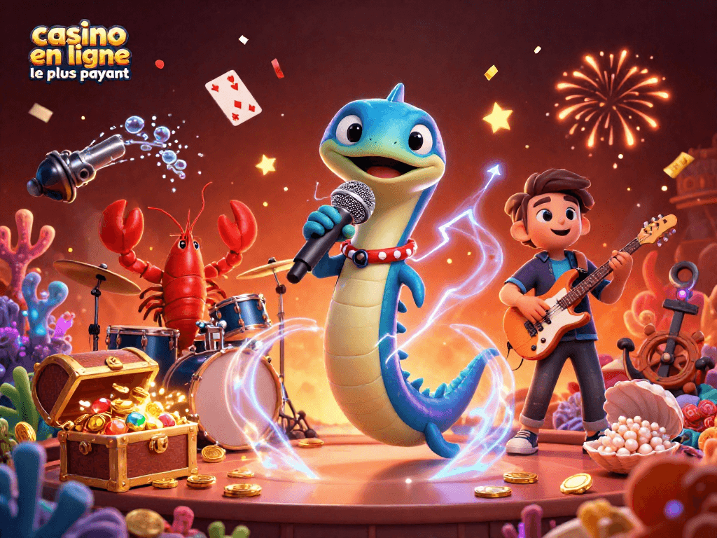 Découvrez le casino en ligne le plus payant avec une scène dynamique d'animation sous-marine.