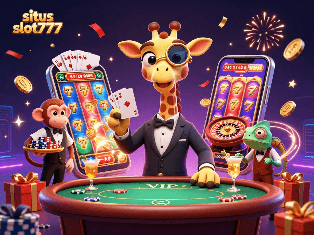 Experience thrilling wins at situs slot777 with exclusive slot games and vibrant casino elements.