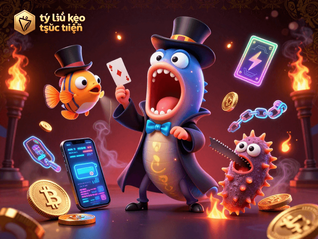Experience the thrill of tỷ lệ kèo trực tuyến with a stunning 3D rendering of a deep-sea gambling scene.