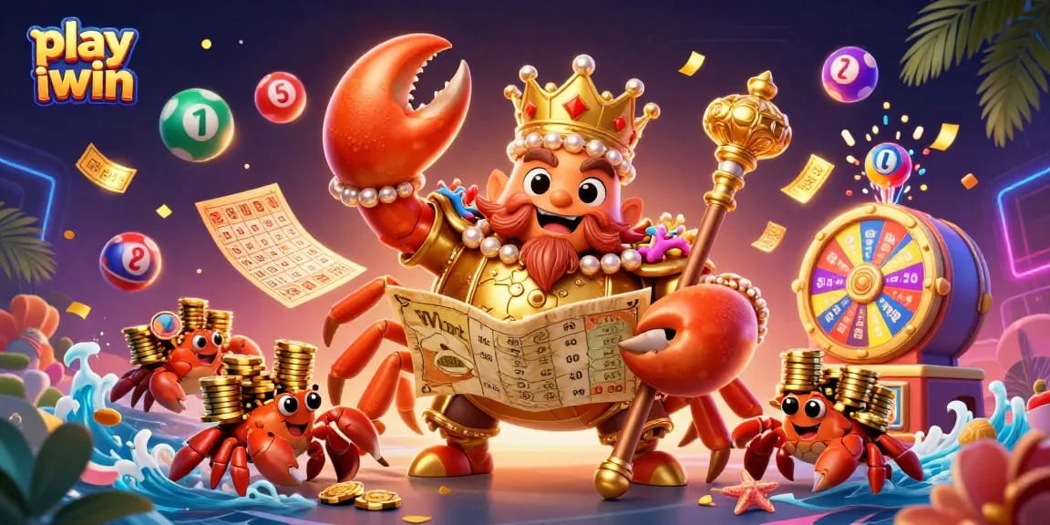 Experience the excitement to play iwin with vibrant games, golden tickets, and a grand crab emperor!