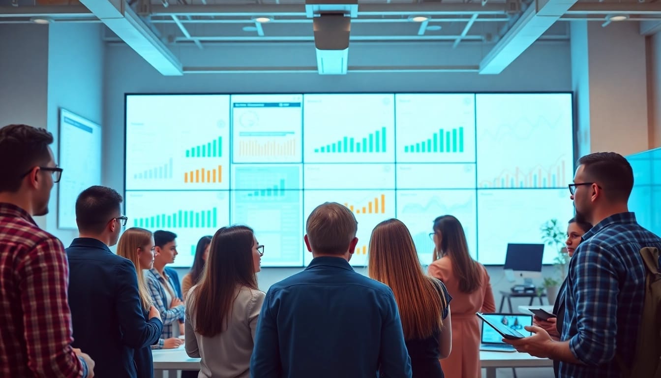 Showcase Headless Shopify development team collaborating in a modern workspace