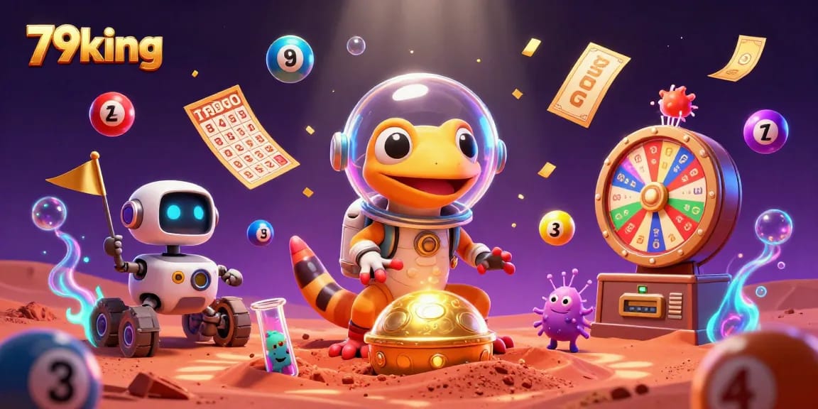 79king's Martian casino adventure with colorful lottery elements and dynamic gaming excitement.
