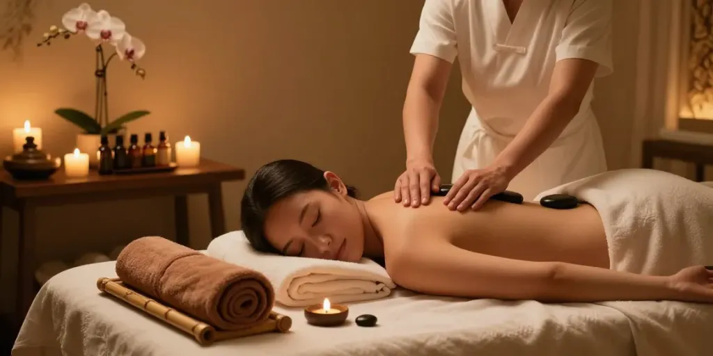 다낭 가라오케에서 제공하는 스파 트리트먼트의 편안하고 럭셔리한 분위기