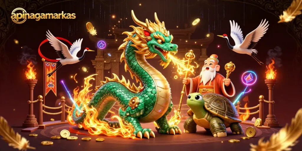 Experience thrilling gameplay at apinagamarkas with a vibrant, dynamic casino scene featuring mystical characters.