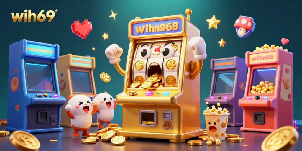 Mesin slot wih69 menangkan jackpot dengan koin berhamburan, menyemarakkan permainan online.