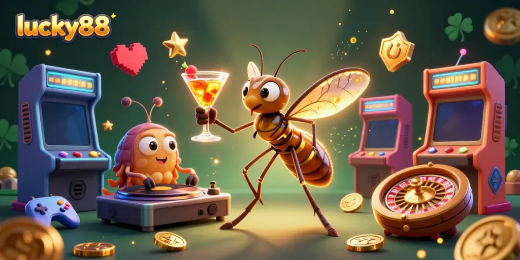 Experience the excitement of lucky88 with vibrant casino elements and animated characters