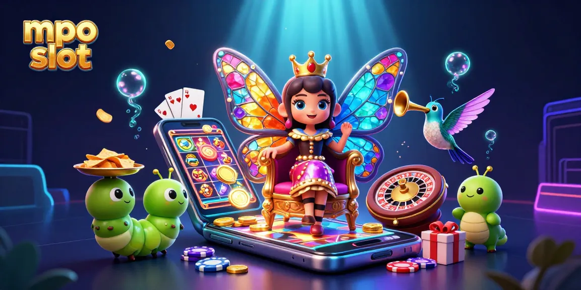 Engage with mpo slot games as the butterfly queen rules over a vibrant casino scene.