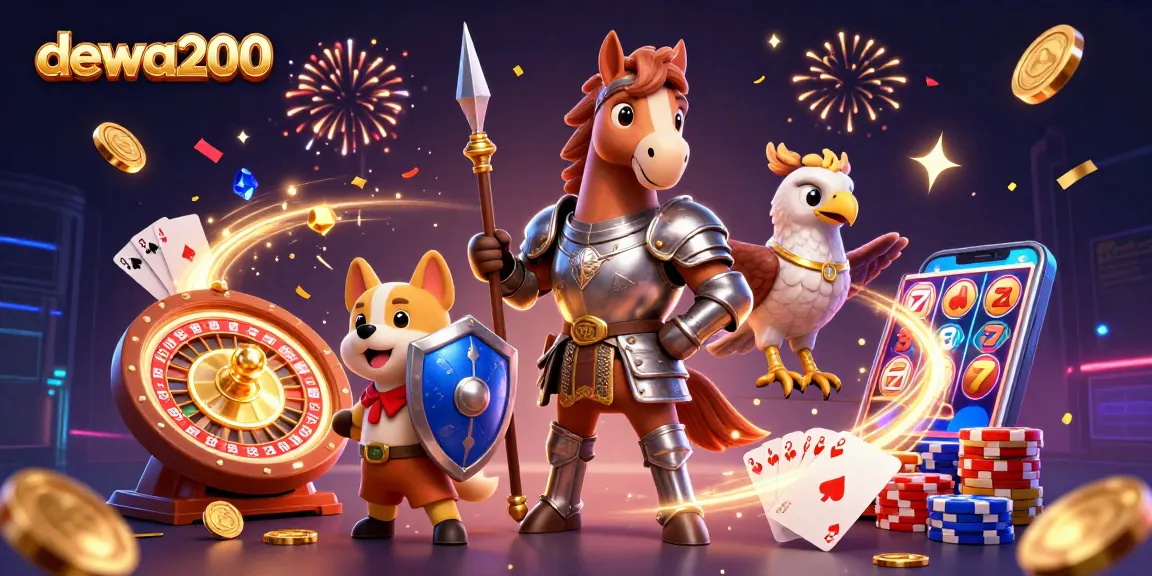 Rasakan keseruan dewa200 dengan knight dan koin emas bertebaran dalam perayaan judi.