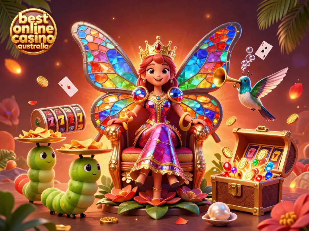 Experience the best online casino Australia with dynamic characters and vibrant casino elements.