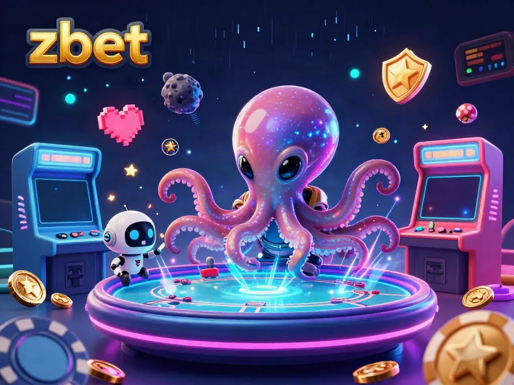 Experience dynamic poker gameplay with the zbet octopus in a vibrant casino environment.