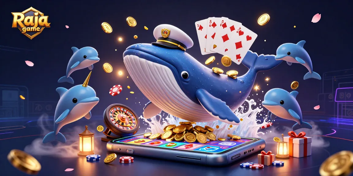 Engage with Raja game through thrilling whale and narwhal adventures amidst casino excitement.