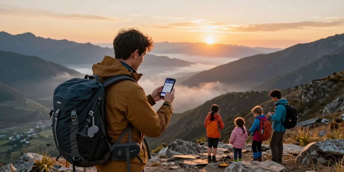 Checking mantra88 login in a stunning mountain landscape during an adventure.
