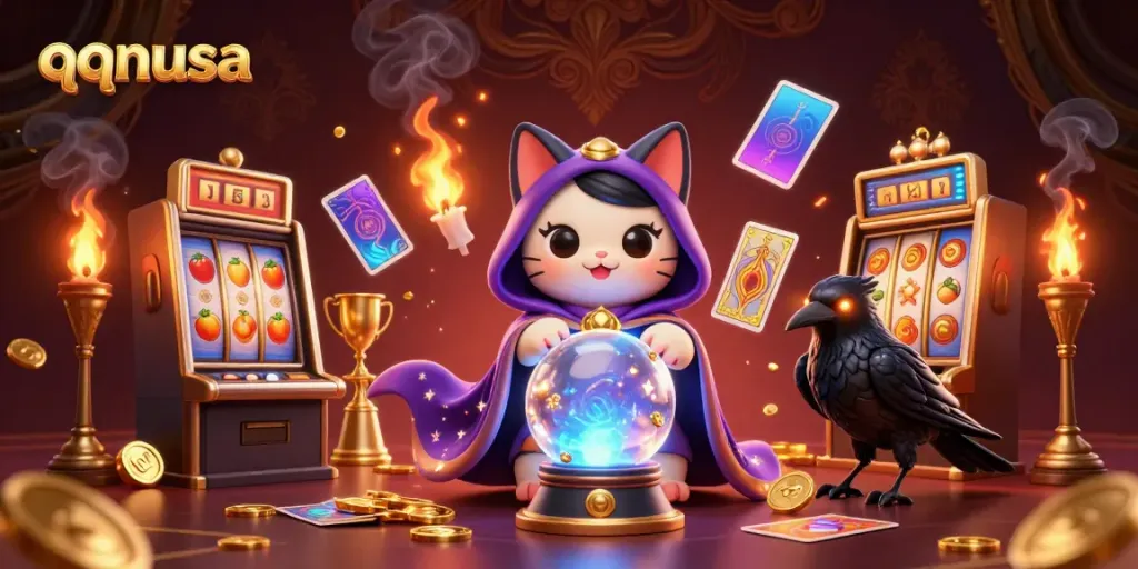 Experience the magic of qqnusa with vibrant slot machines and enchanting characters.
