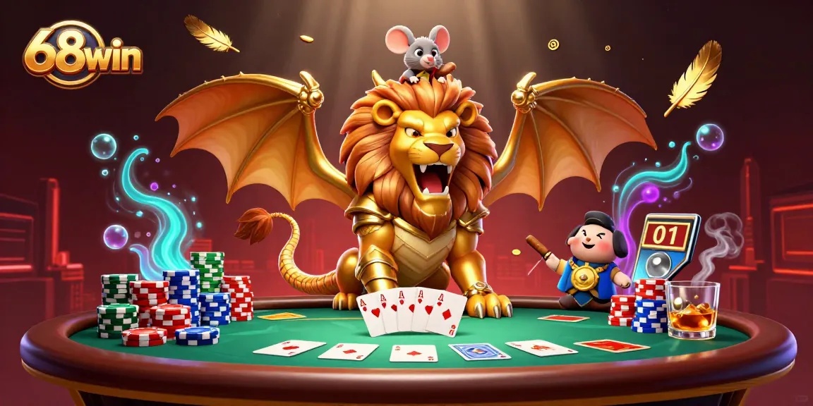 Experience the thrilling world of gambling with 68win's vibrant casino scene featuring strategic poker gameplay.