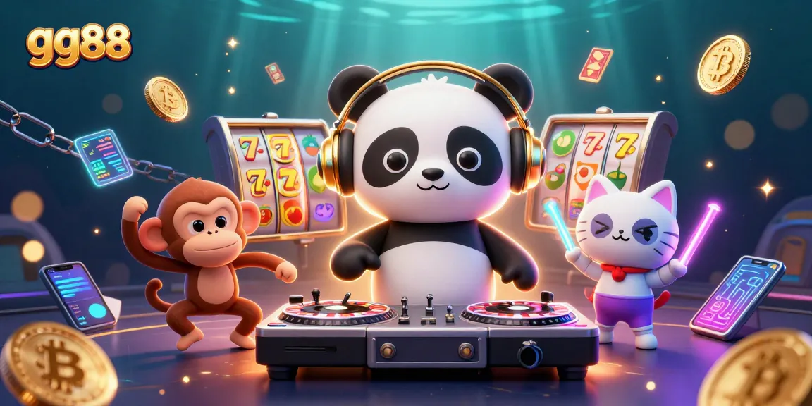 Play exciting slot games with gg88's dynamic characters surrounded by rich casino elements.