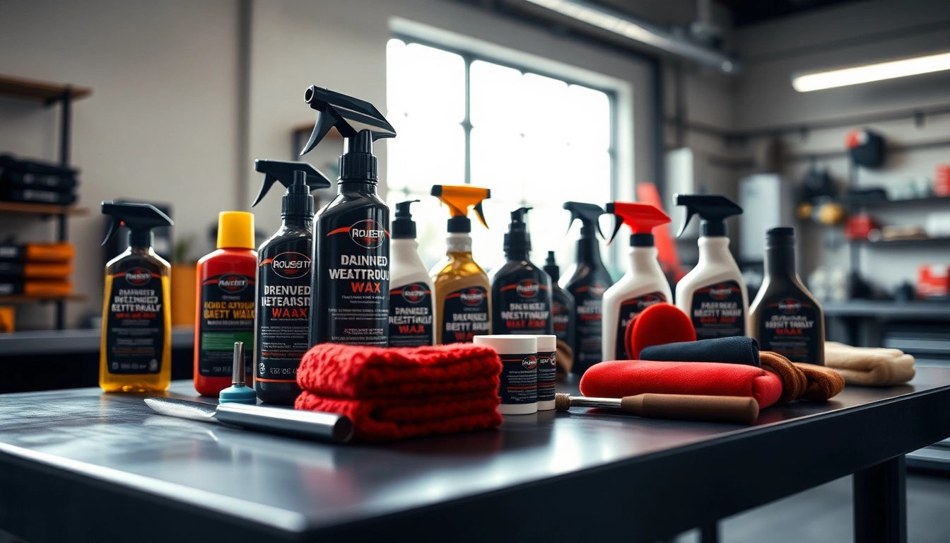 Explore top-quality car detailing products Canada presented on a stylish workshop table.