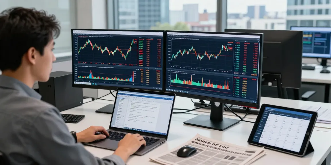Forex trading analyst reviewing London gold historical Kline API in a professional workspace with real-time market data.