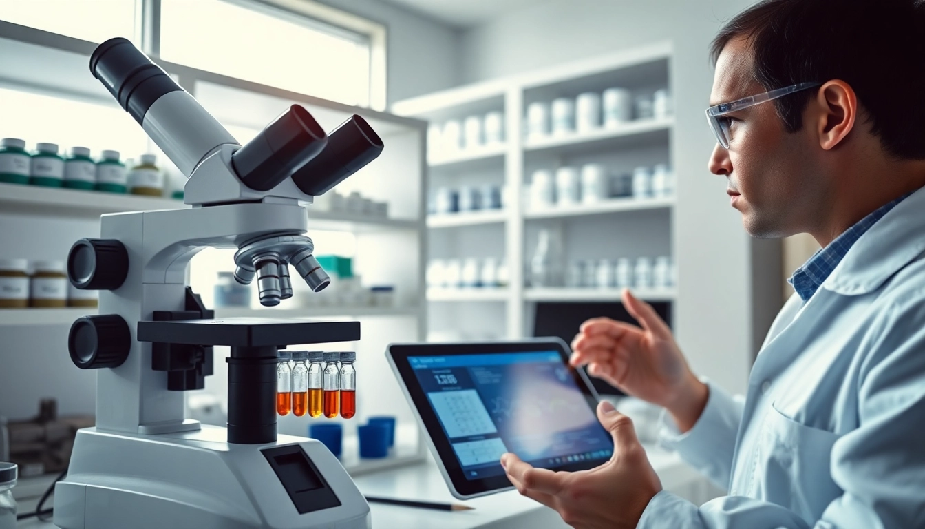 A researcher investigates peptide samples, illustrating how much is a tb with clarity in a lab setting.