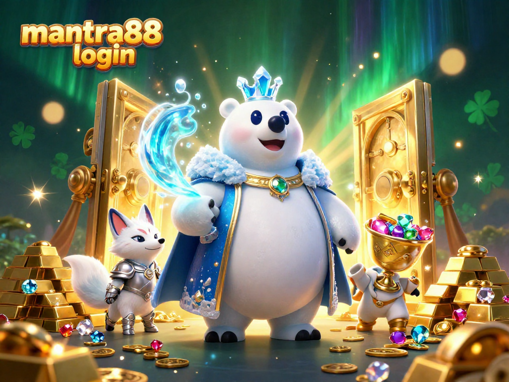 Engage in thrilling gameplay with mantra88 login in this vibrant 3D casino illustration featuring adventure and treasures.
