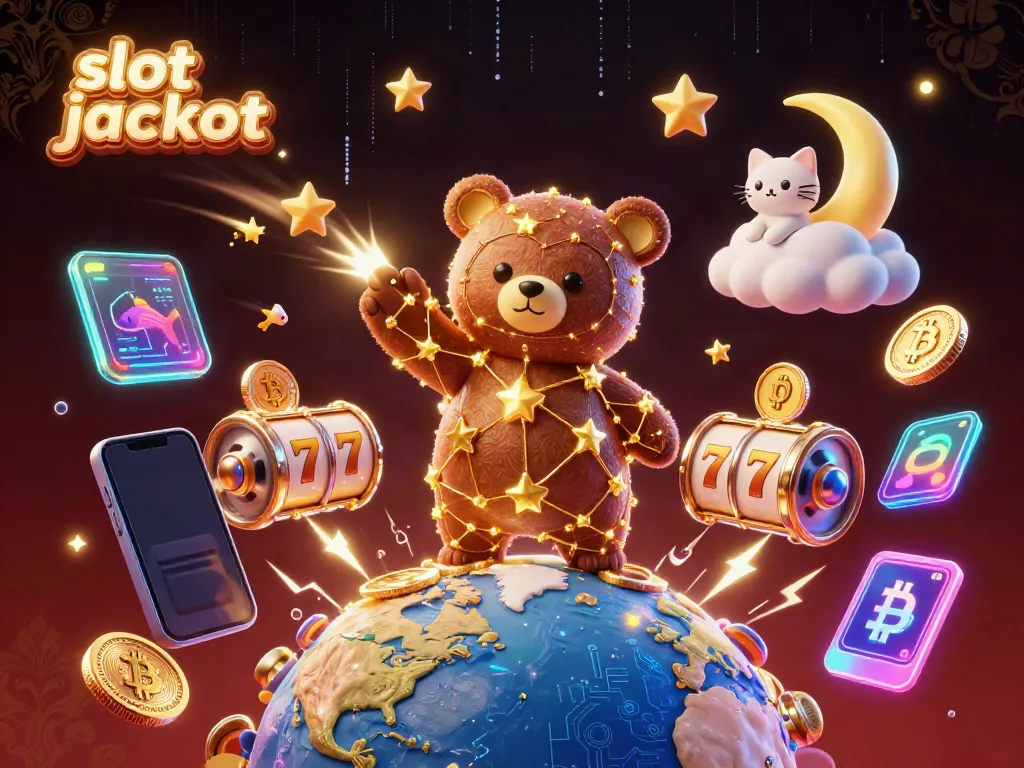 Experience the thrill of a slot jackpot with vivid characters and rich casino imagery.