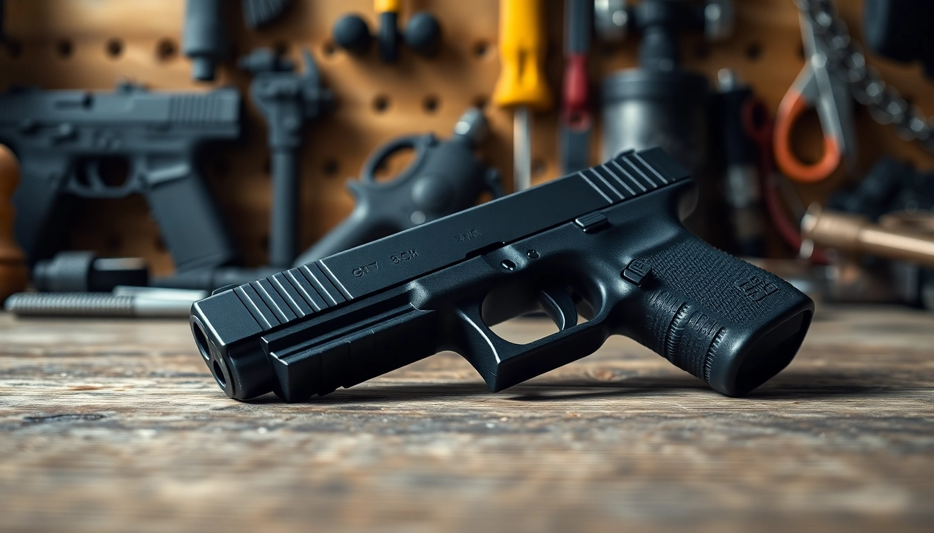 Analyze the glock 19 slide's design and features in a detailed view.