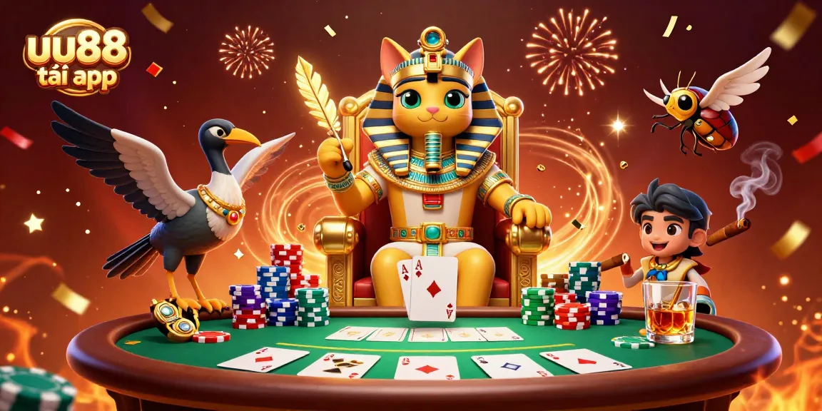 Experience thrilling action with uu88 tải app in this vibrant casino scene featuring iconic elements.